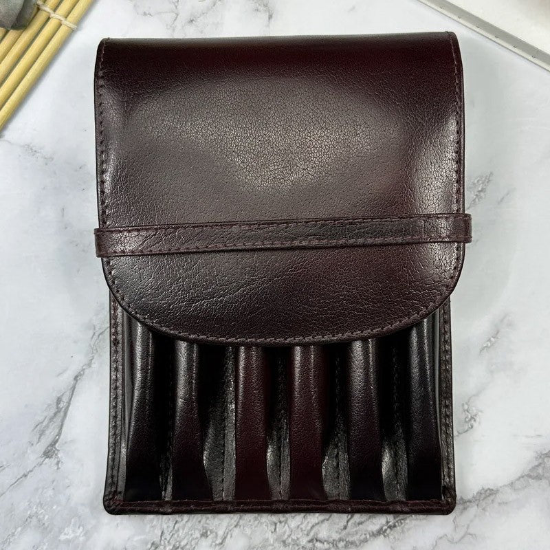 Girologio 6 Pen Case - Oxblood - 24Papershop