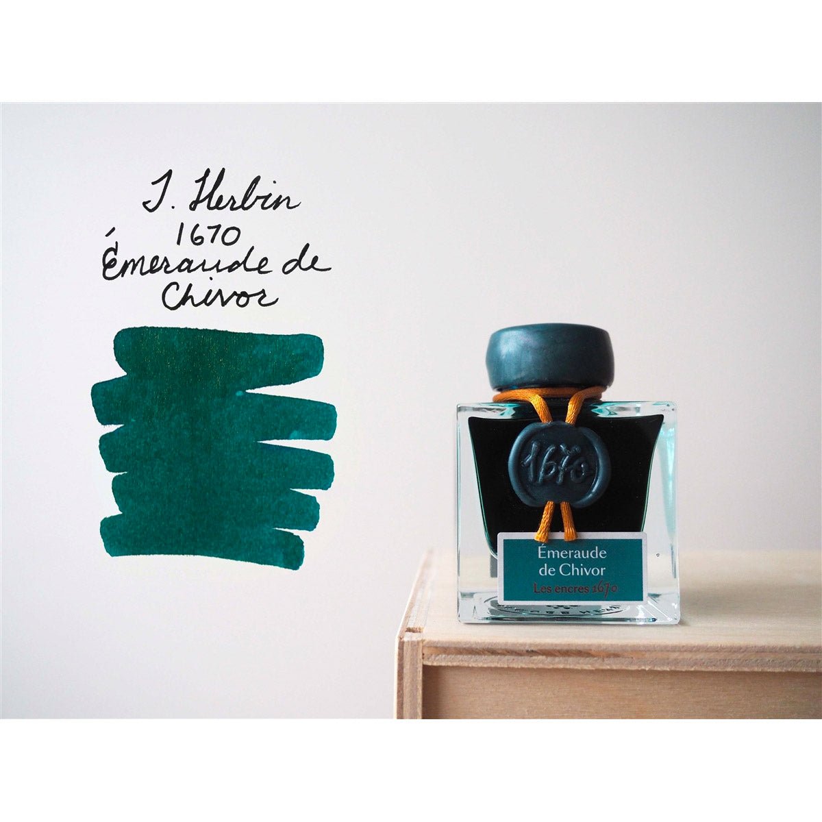 J. Herbin 1670 inktpot - Emerald of Chivor - 24Papershop