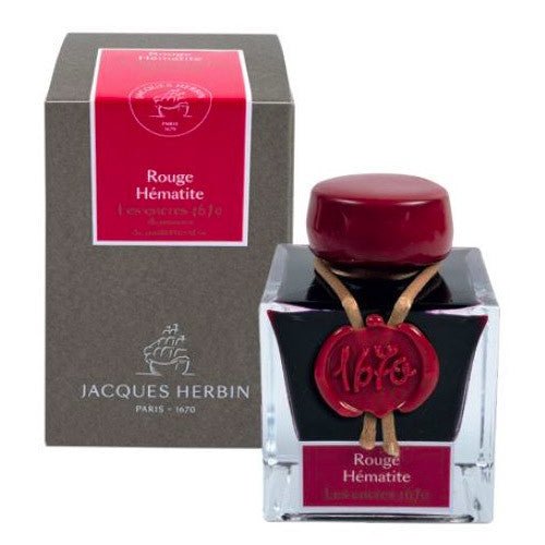 J. Herbin 1670 inktpot - Rouge Hermatite - 24Papershop