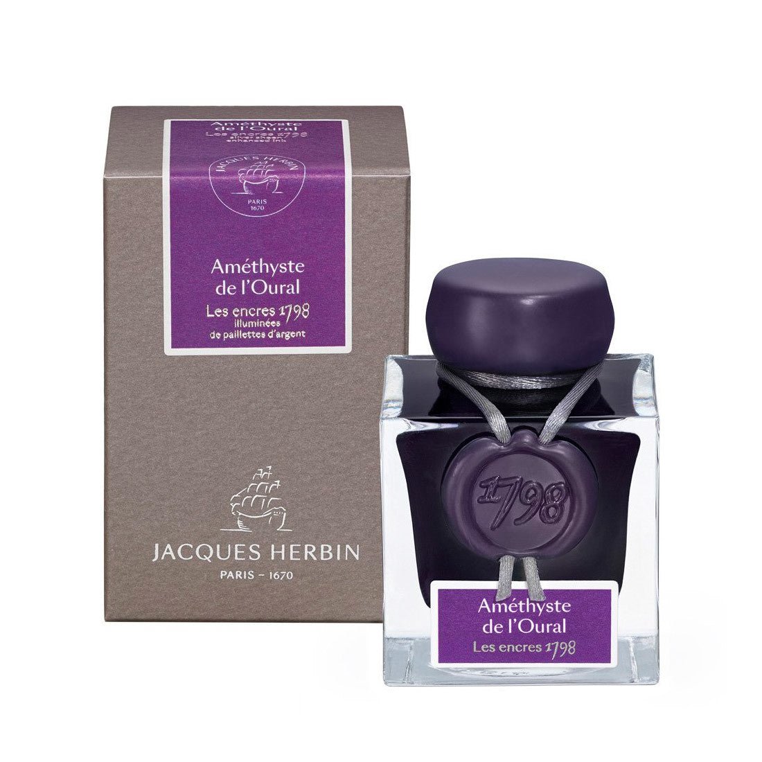 J. Herbin 1798 inktpot - Amethyste de l'Oural - 24Papershop