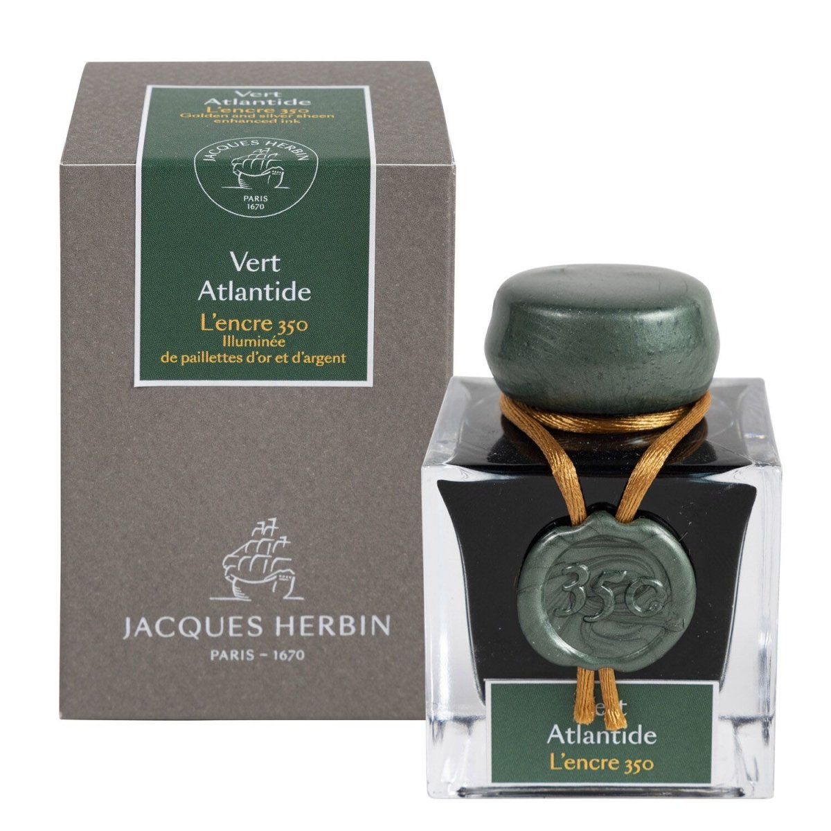 J. Herbin 350th Anniversary inktpot - Vert Atlantide - 24Papershop