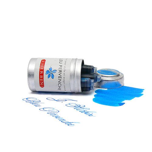 J. Herbin inktpatronen (6 stuks) - Bleu Pervenche - 24Papershop