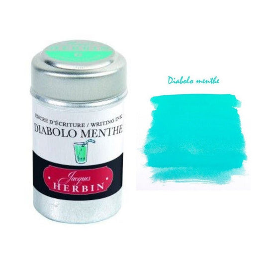 J. Herbin inktpatronen (6 stuks) - Diabolo Methe - 24Papershop