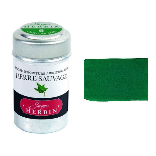 J. Herbin inktpatronen (6 stuks) - Lierre Sauvage - 24Papershop