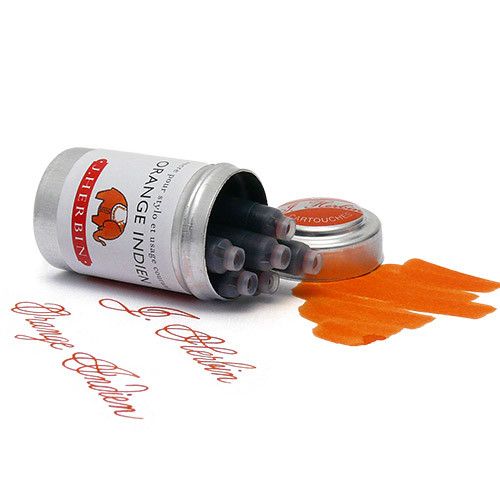 J. Herbin inktpatronen (6 stuks) - Orange Indien - 24Papershop