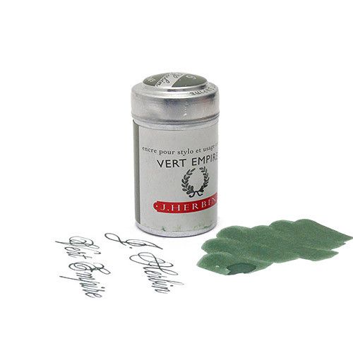 J. Herbin inktpatronen (6 stuks) - Vert Empire - 24Papershop