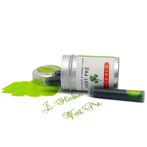 J. Herbin inktpatronen (6 stuks) - Vert Pre - 24Papershop