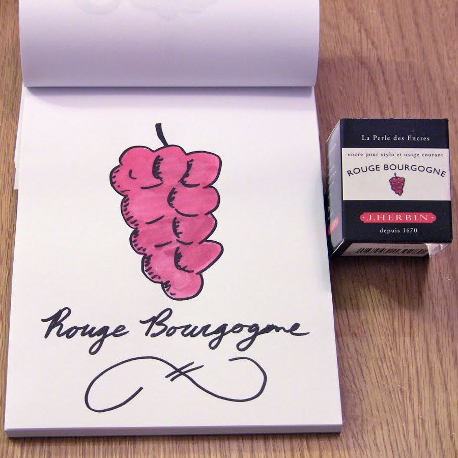 J. Herbin inktpot 10ml - Rouge Bourgogne - 24Papershop