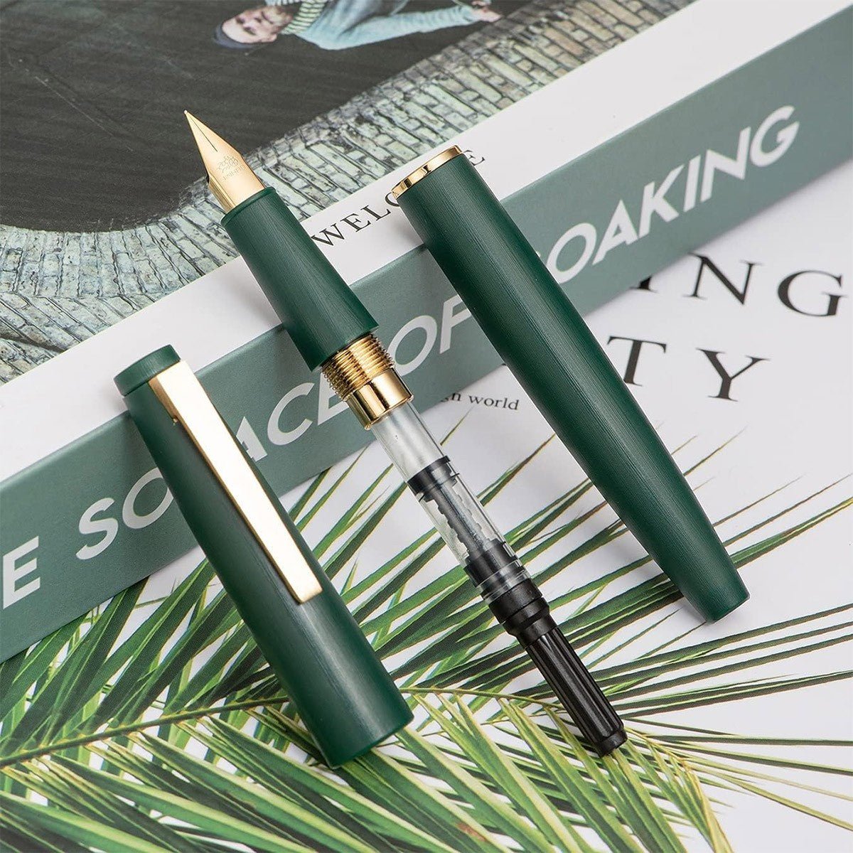 Jinhao 80 Fountain Pen GT - Green - 24Papershop