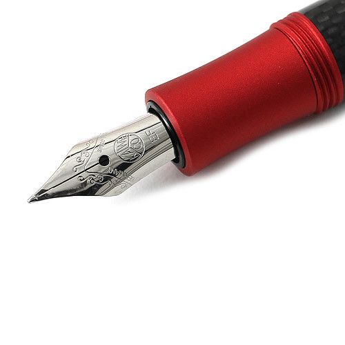 Kaweco AC Sport Carbon Vulpen - Rood - 24Papershop