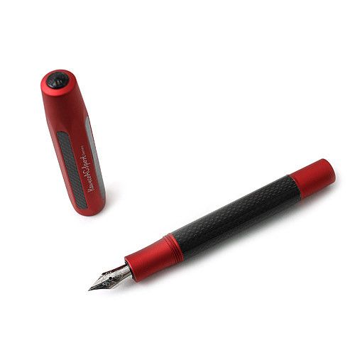 Kaweco AC Sport Carbon Vulpen - Rood - 24Papershop