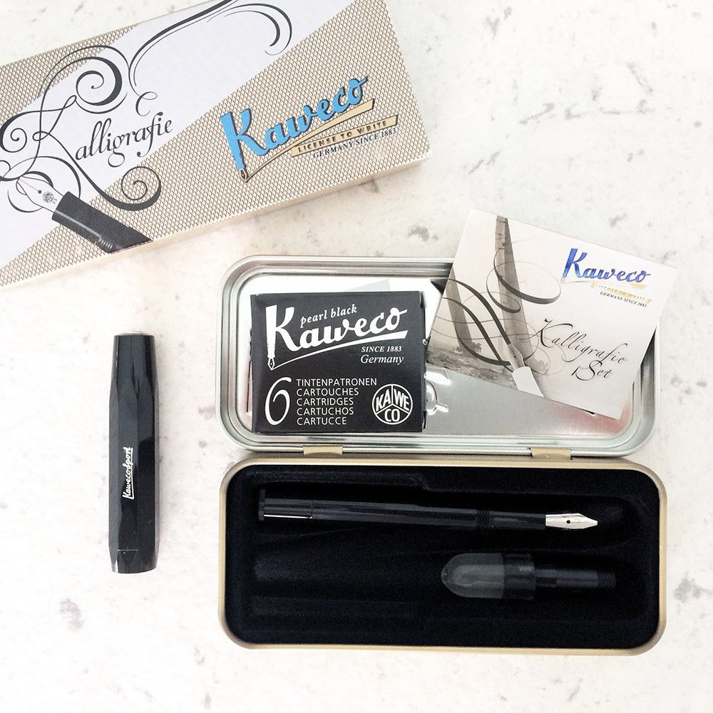 Kaweco Kalligrafie Set Mini Sport | Zwart - 24Papershop