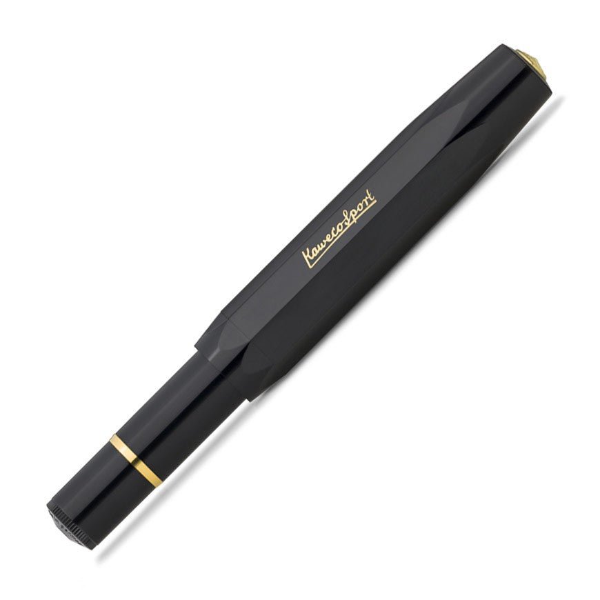 Kaweco Piston Sport Sport Vulpen Black - Bold - 24Papershop