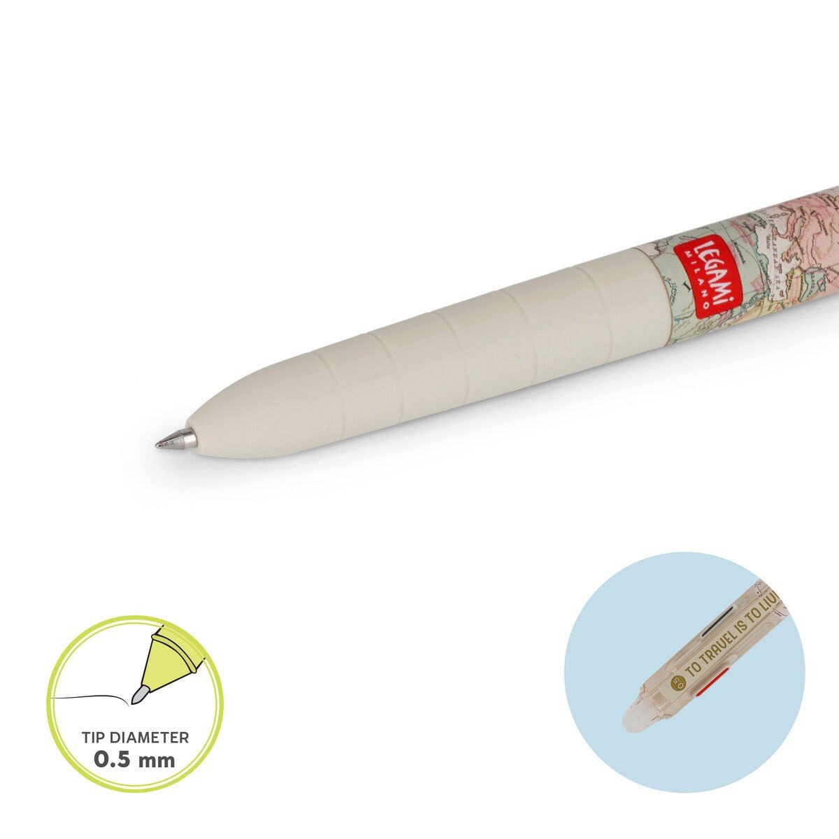 Legami 3 - colour Erasable Pen - Travel - 24Papershop