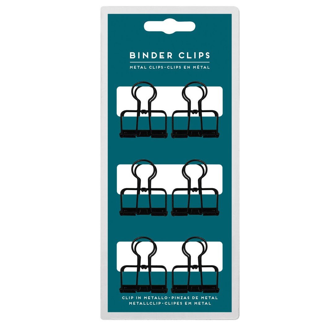 Legami Binder Clips 6 Stuks - Zwart - 24Papershop