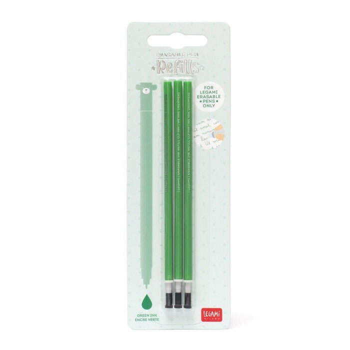 Legami Erasable Pen Navulling - Green - 24Papershop