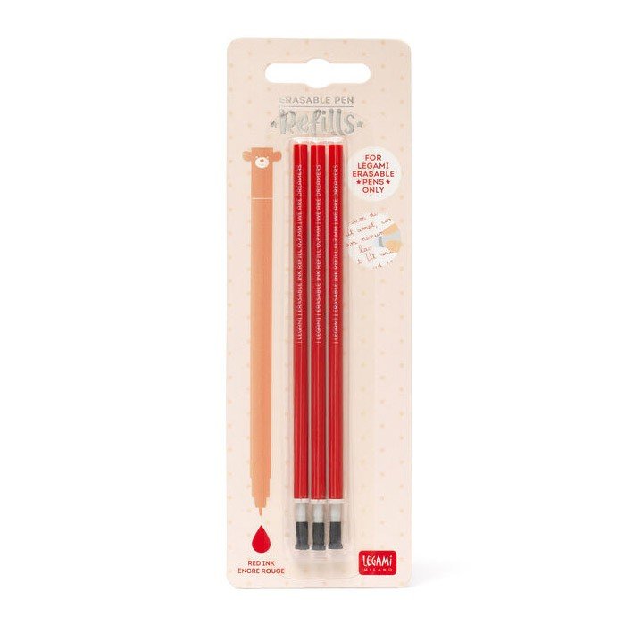 Legami Erasable Pen Navulling - Red - 24Papershop