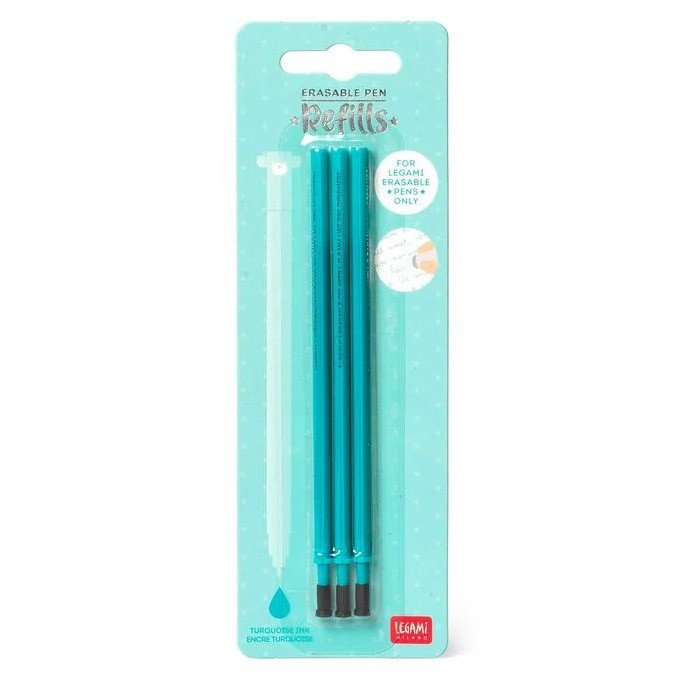 Legami Erasable Pen Navulling - Turquoise - 24Papershop