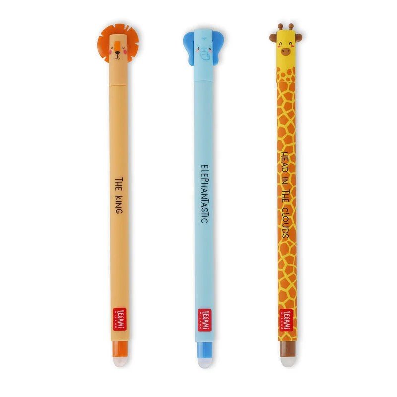 Legami Erasable Pen - Set van 3 - Wild Savannah - 24Papershop