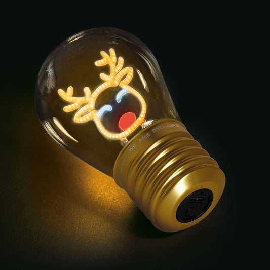 Legami Lightbulb Shaped Table Lamp - Reindeer