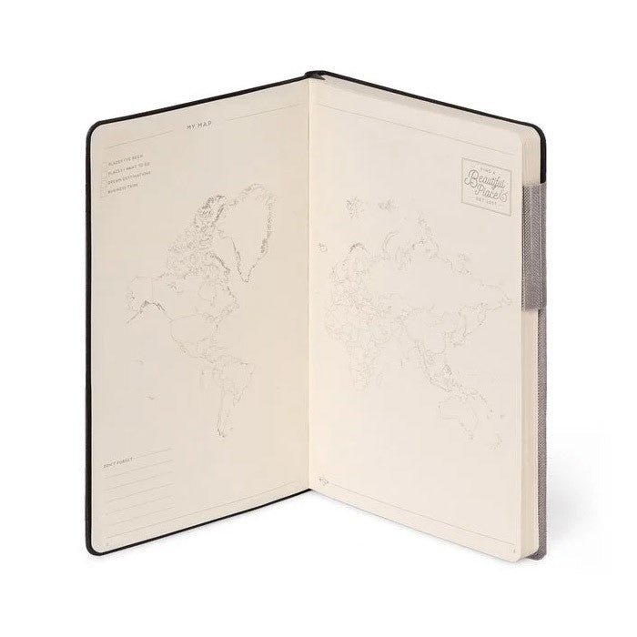 Legami My Notebook Medium Grey Diamond - Gelinieerd - 24Papershop