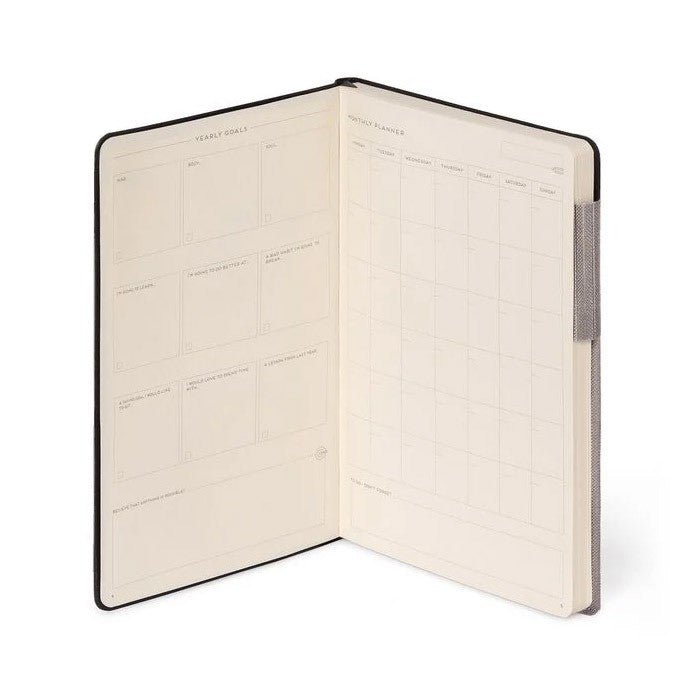 Legami My Notebook Medium Grey Diamond - Gelinieerd - 24Papershop