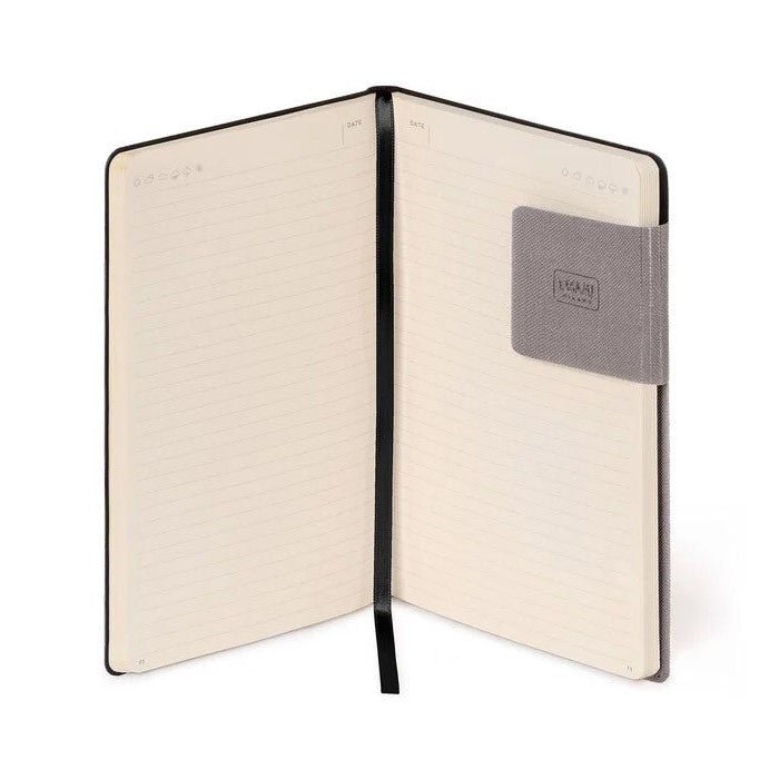 Legami My Notebook Medium Grey Diamond - Gelinieerd - 24Papershop