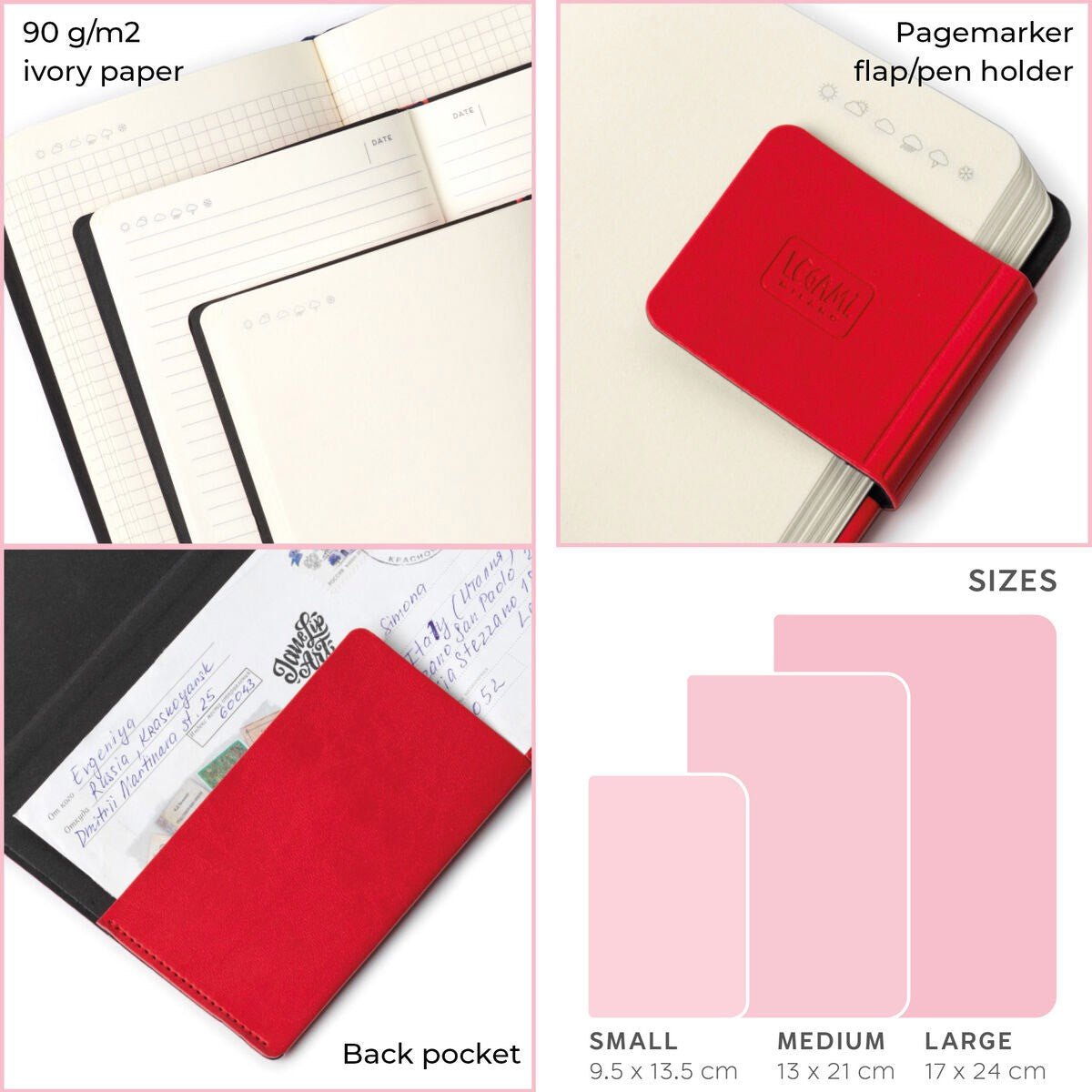 Legami My Notebook Small Red - Gelinieerd - 24Papershop