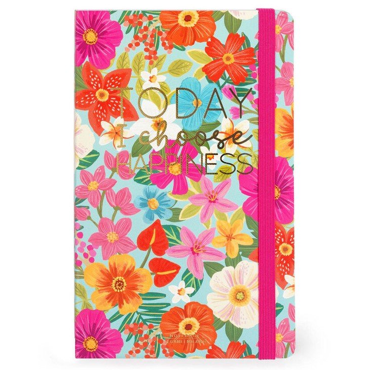 Legami Notitieboek Medium Happy Flowers - Gelinieerd - 24Papershop