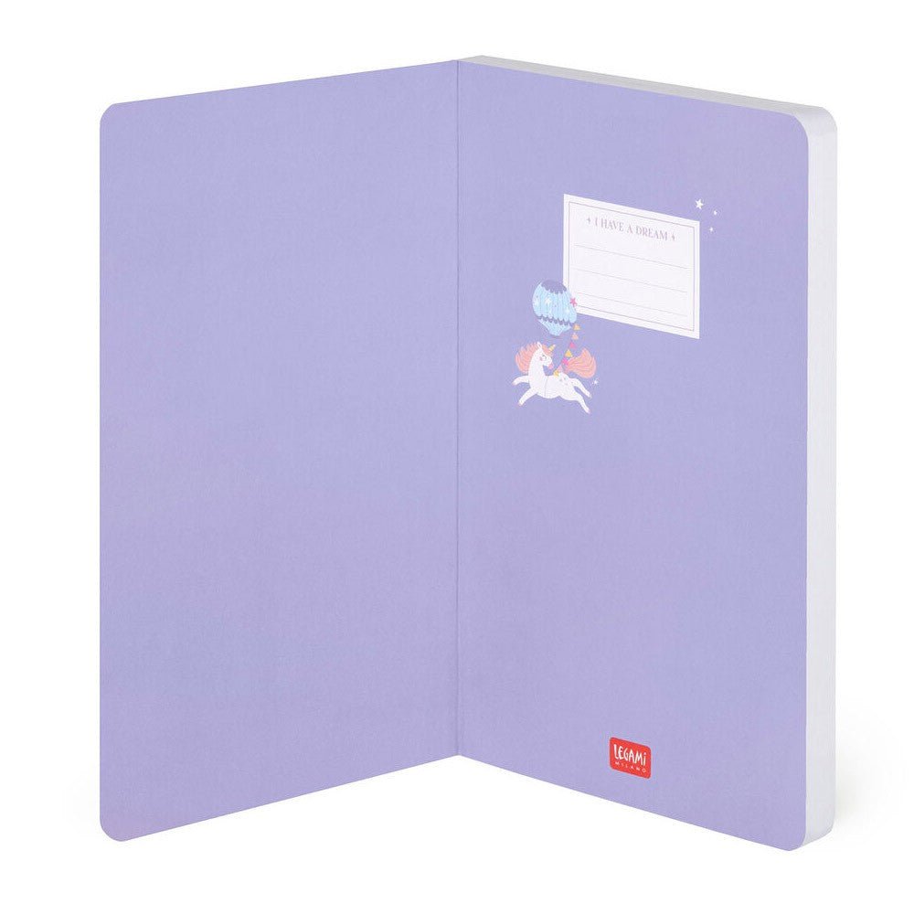 Legami Notitieboek Medium Unicorn - Gelinieerd - 24Papershop