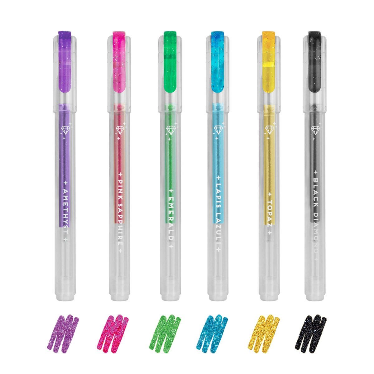 Legami Set of 6 Glitter Mini Gel Pens - 24Papershop