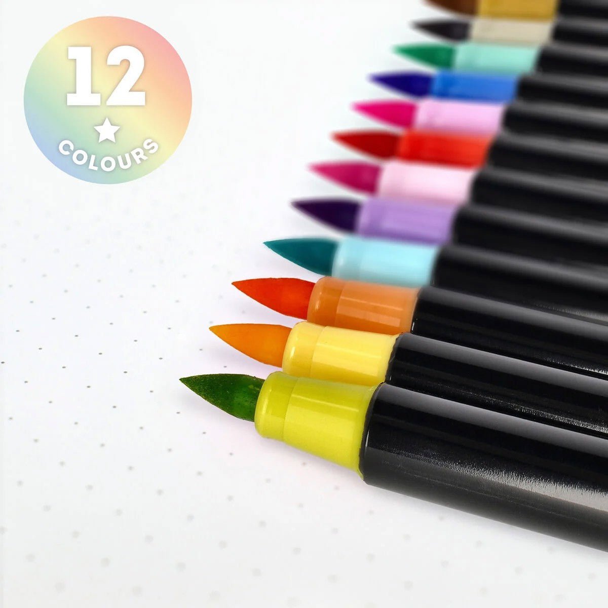 Legami Set van 12 Brush Markers - Pastel - 24Papershop