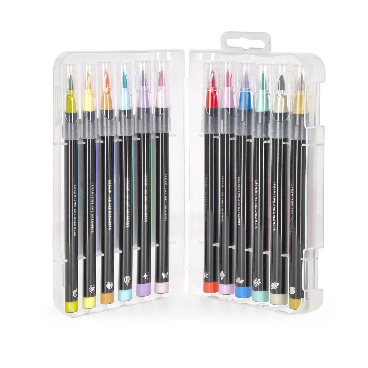 Legami Set van 12 Brush Markers - Pastel - 24Papershop