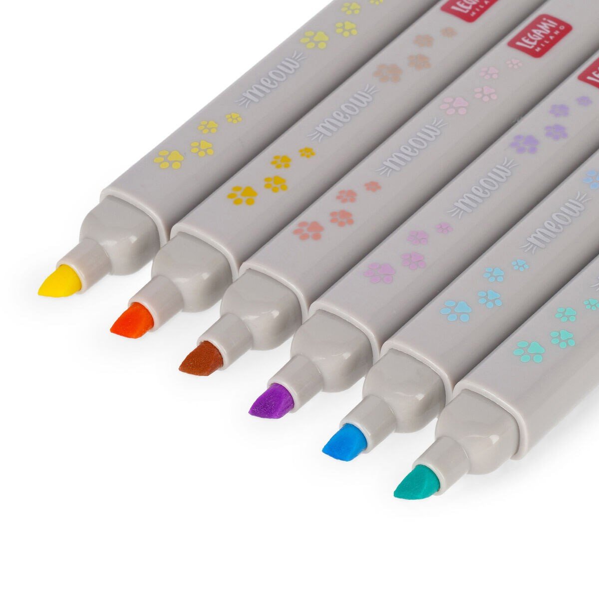 Legami Set van 6 Dual - Tip Pastel Highlighters - 12 Kleuren - 24Papershop