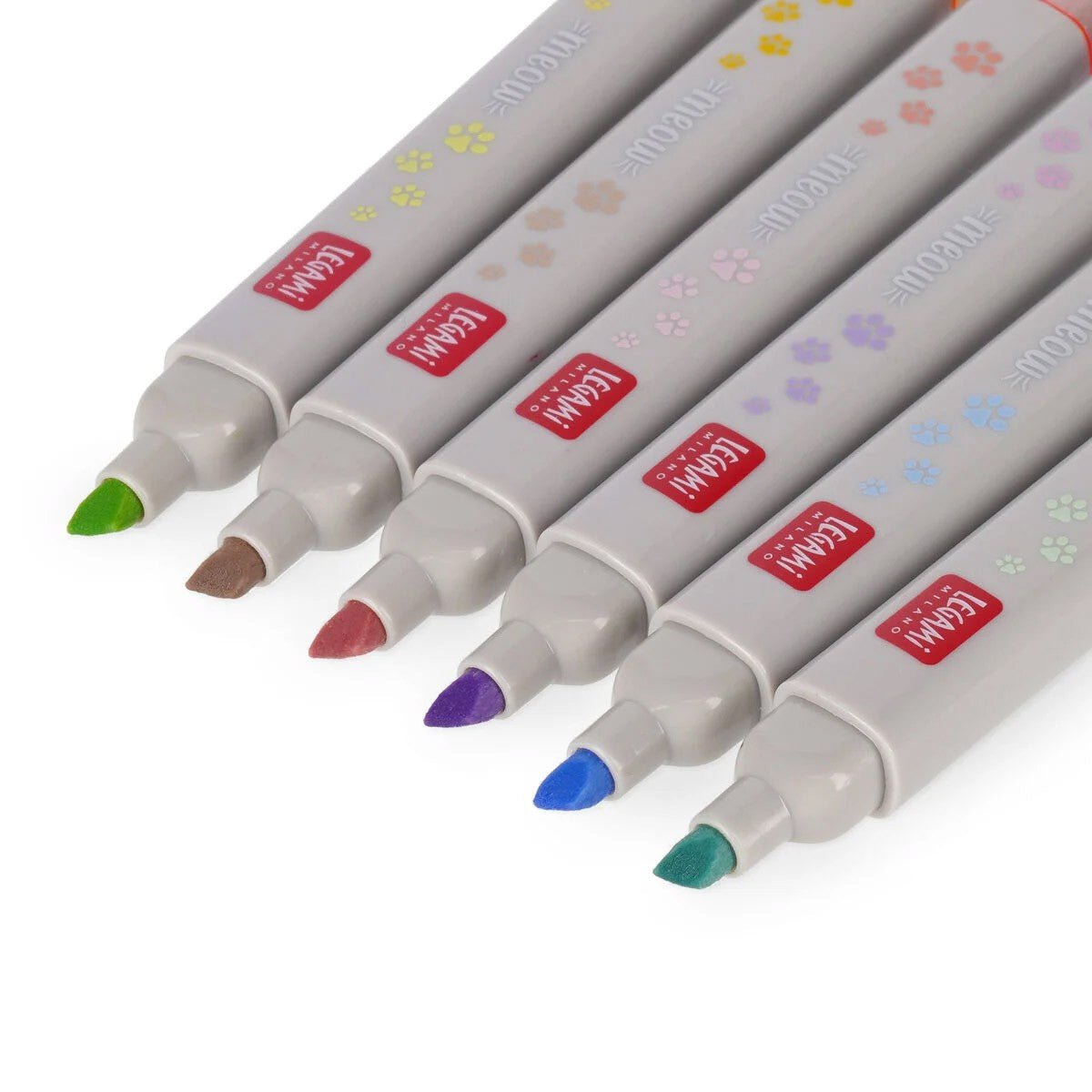 Legami Set van 6 Dual - Tip Pastel Highlighters - 12 Kleuren - 24Papershop