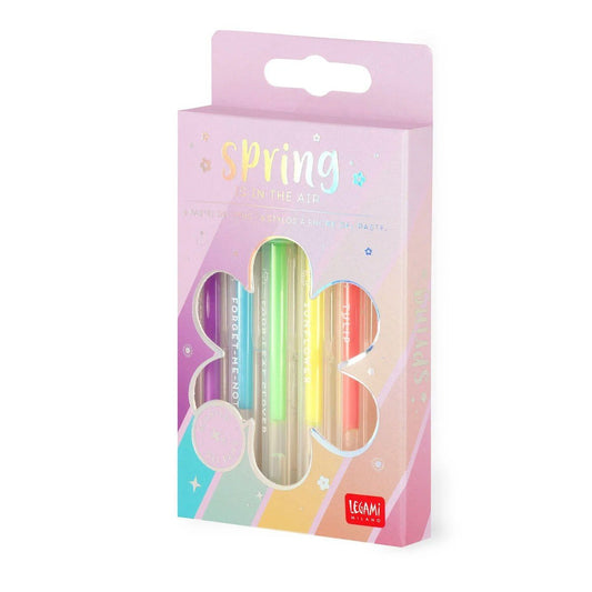 Legami Set van 6 Pastel Gel Pennen - Spring is in the Air - 24Papershop