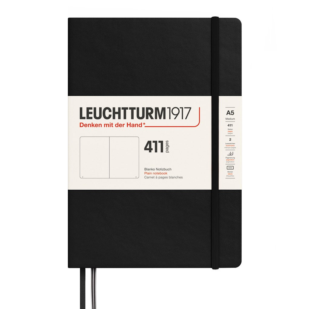 Leuchtturm1917 Medium A5 Notitieboek 411 Black - Blanco