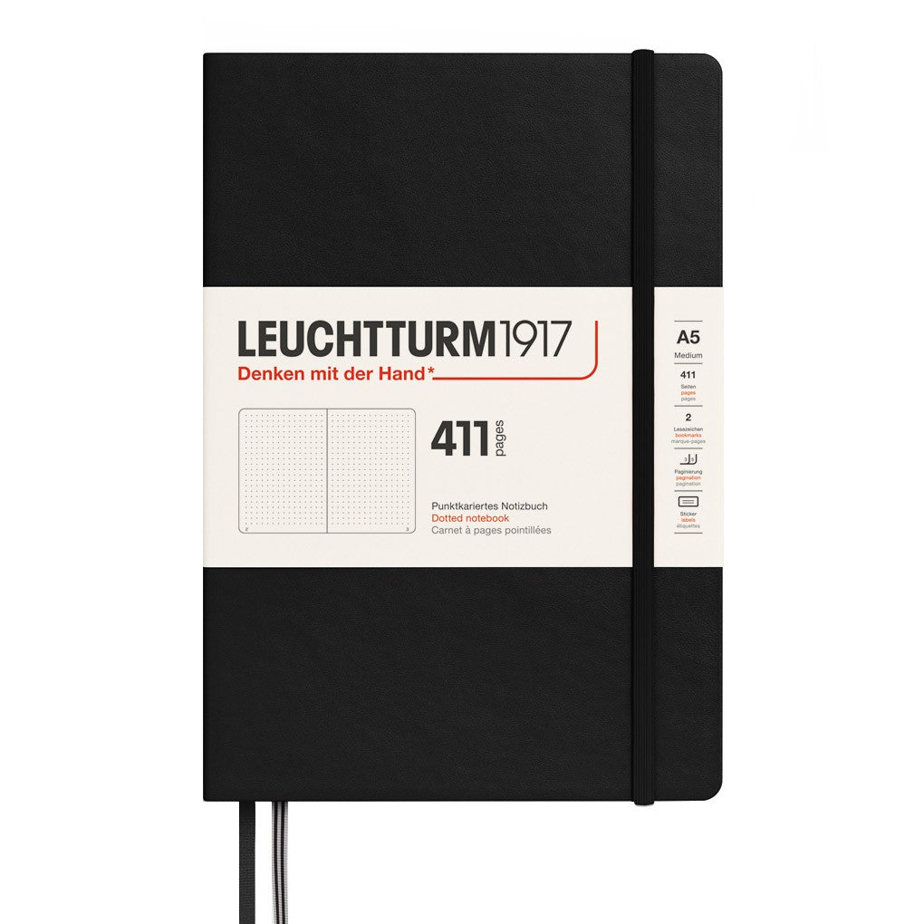 Leuchtturm1917 Medium A5 Notitieboek 411 Black - Dotted