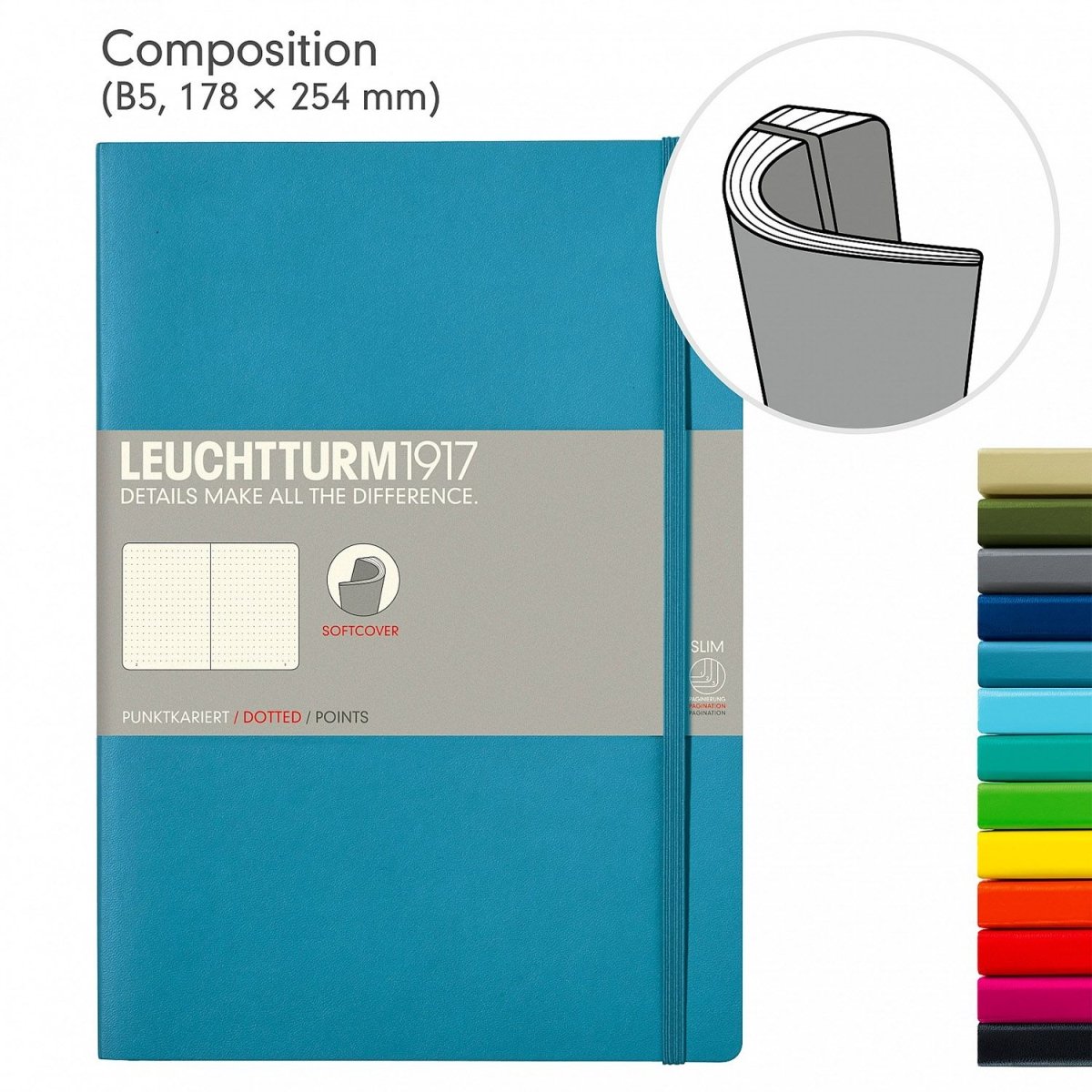 Leuchtturm1917 Composition B5 Notitieboek Black - Dotted - 24Papershop