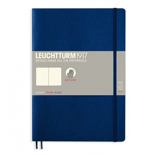 Leuchtturm1917 Composition B5 Notitieboek Navy - Ongelinieerd - 24Papershop