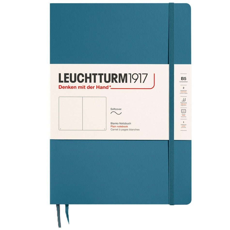 Leuchtturm1917 Composition B5 Notitieboek Stone Blue - Blanco - 24Papershop