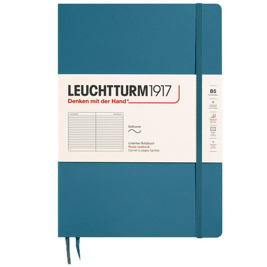 Leuchtturm1917 Composition B5 Notitieboek Stone Blue - Gelinieerd - 24Papershop