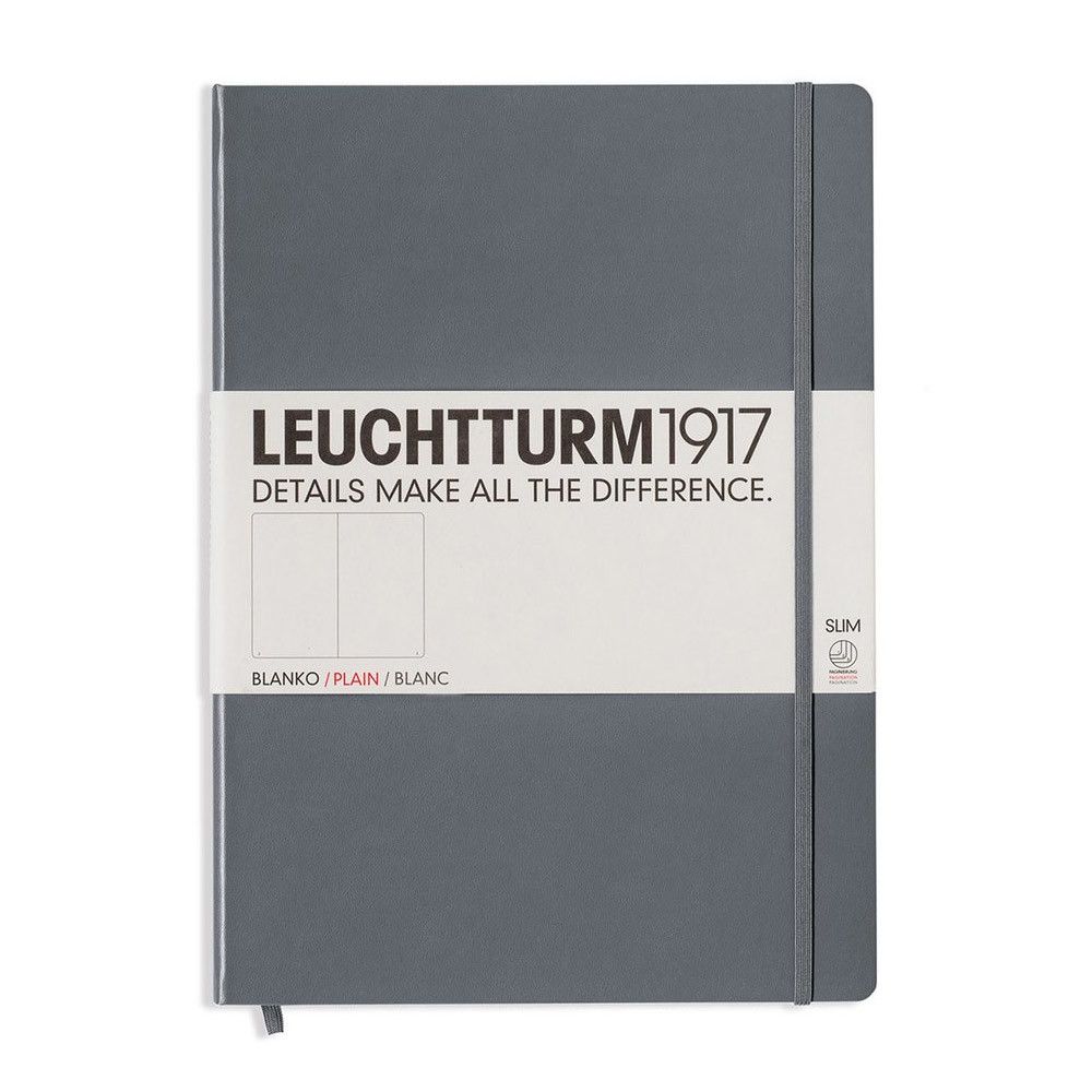 Leuchtturm1917 Master Slim A4+ Notitieboek Anthracite - Ongelinieerd - 24Papershop