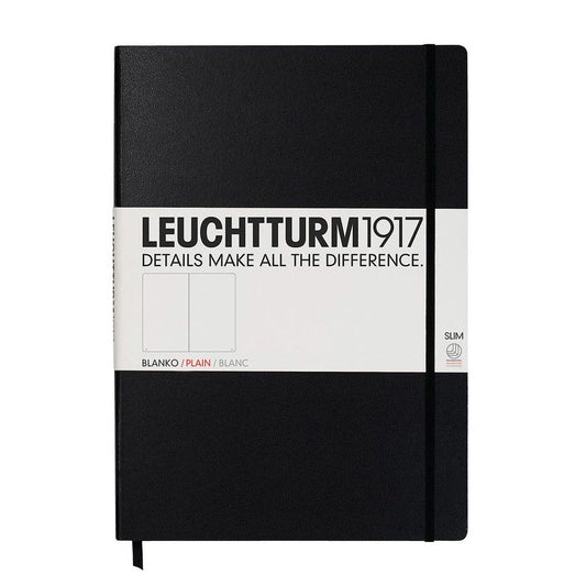 Leuchtturm1917 Master Slim A4+ Notitieboek Black - Ongelinieerd - 24Papershop