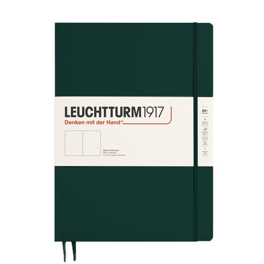 Leuchtturm1917 Master Slim A4+ Notitieboek Forest Green - Blanco - 24Papershop