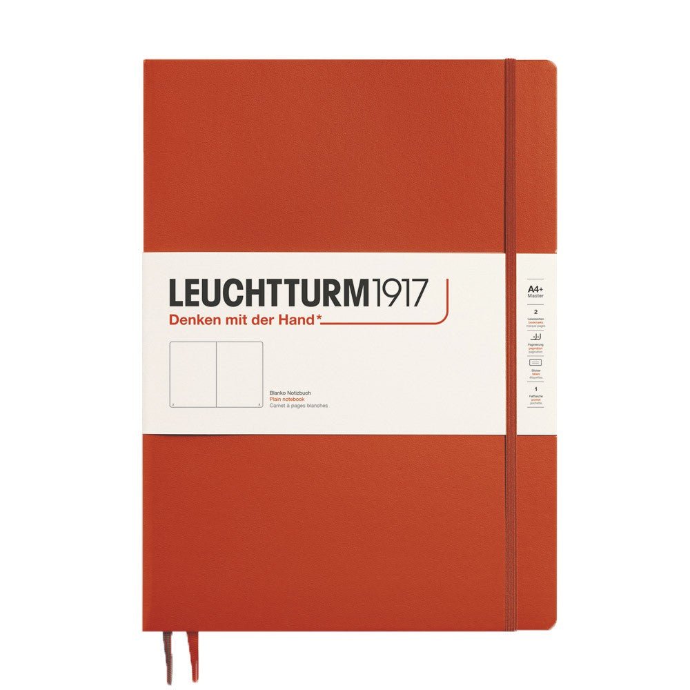 Leuchtturm1917 Master Slim A4+ Notitieboek Fox Red - Blanco - 24Papershop