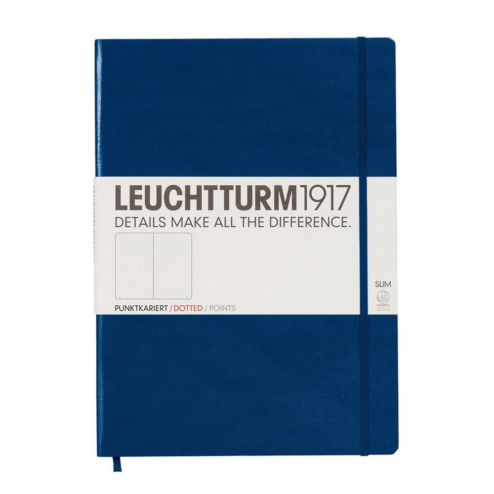 Leuchtturm1917 Master Slim A4+ Notitieboek Navy - Dotted - 24Papershop