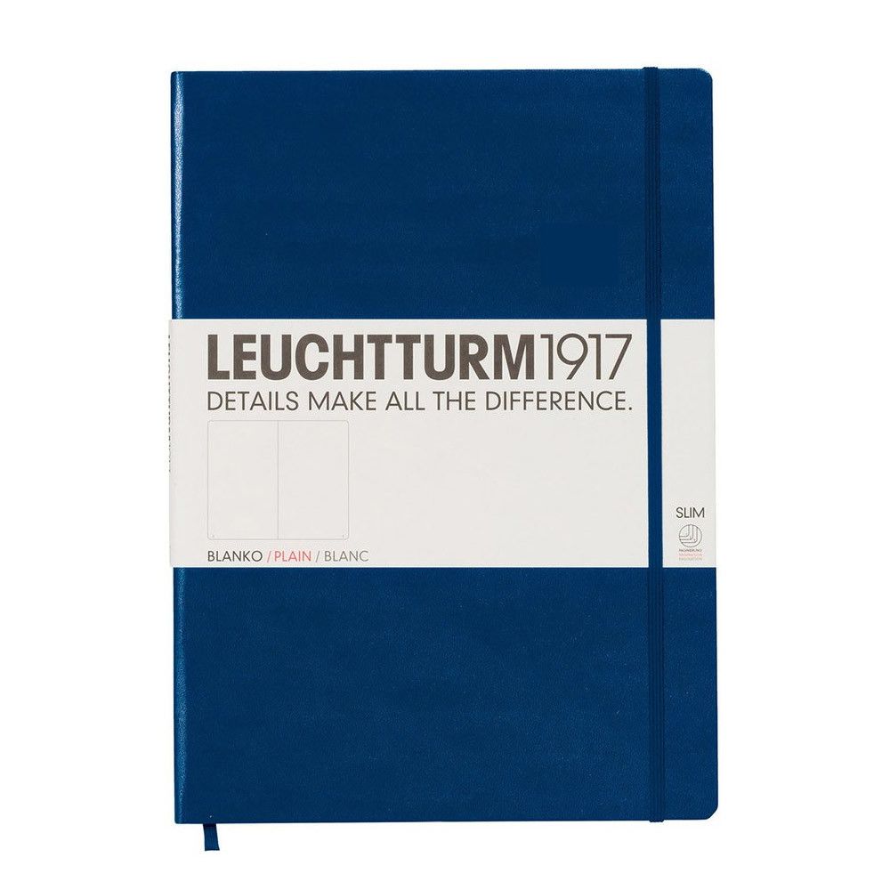 Leuchtturm1917 Master Slim A4+ Notitieboek Navy - Ongelinieerd - 24Papershop