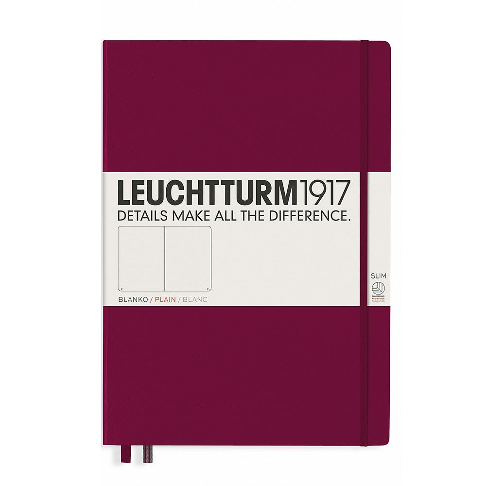 Leuchtturm1917 Master Slim A4+ Notitieboek Port Red - Ongelinieerd - 24Papershop