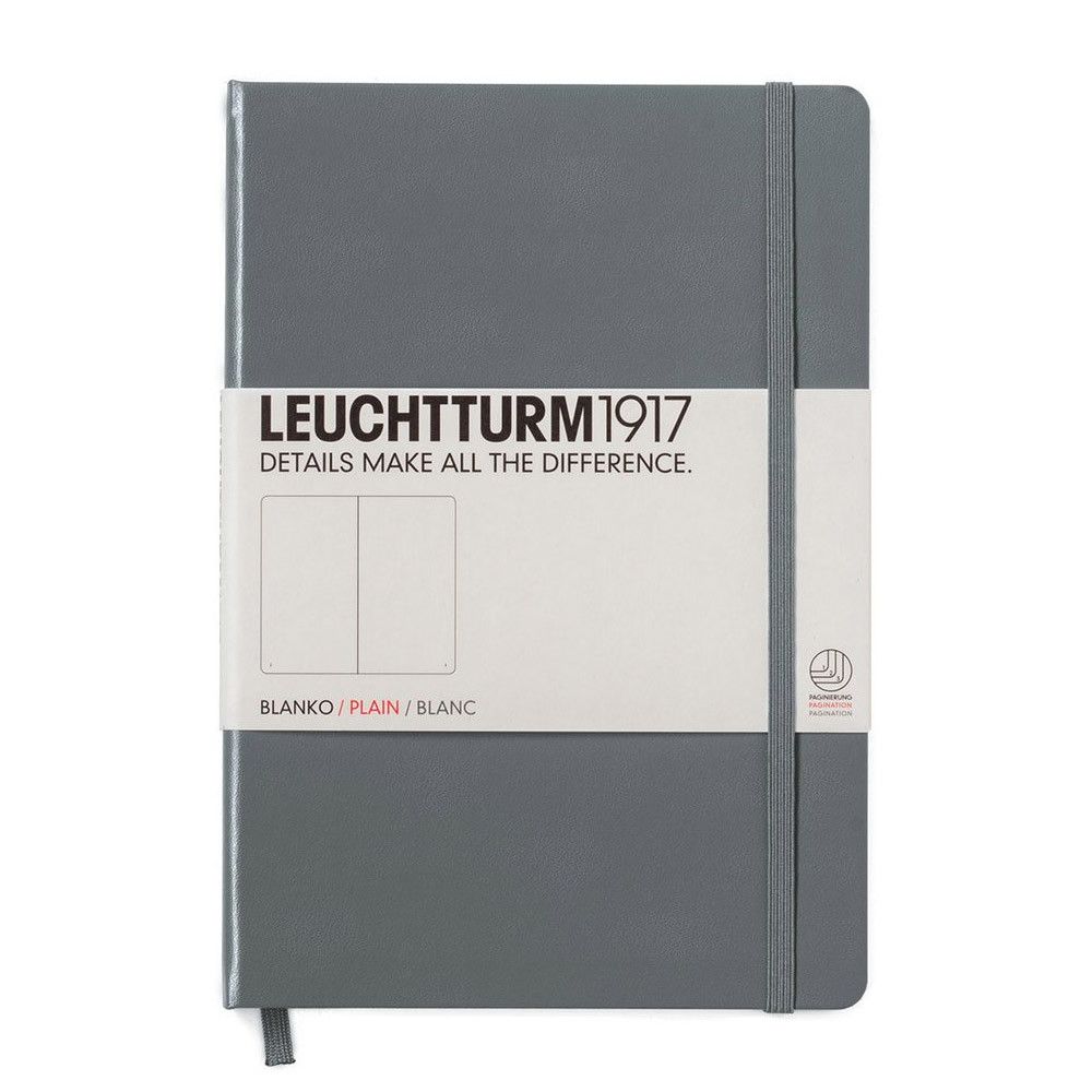 Leuchtturm1917 Medium A5 Notitieboek Anthracite - Ongelinieerd - 24Papershop